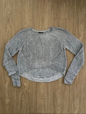 Aqua Blue Marled Crewneck Sweater
